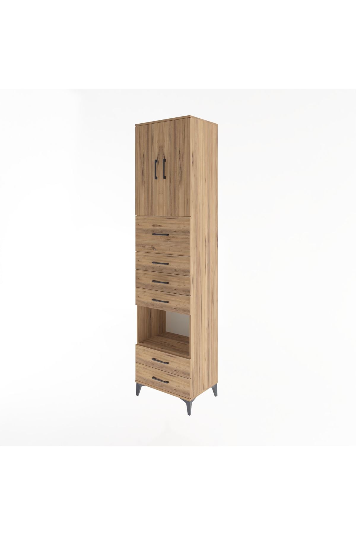 Hyperion Dolap 3 Raflı 6 Çekmeceli 2 Kapaklı 60x44x243 - S65M046V9B