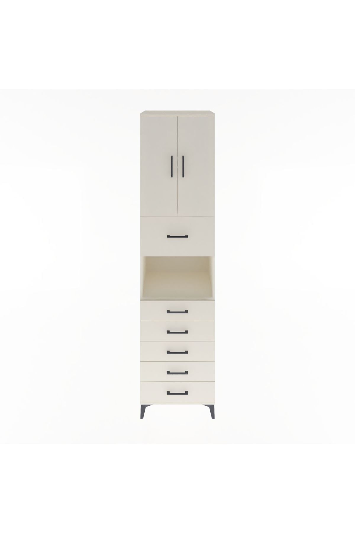 Hyperion Dolap 3 Raflı 6 Çekmeceli 2 Kapaklı 60x44x243 - S65M047V1B