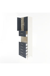 Hyperion Dolap 3 Raflı 6 Çekmeceli 2 Kapaklı 60x44x243 - S65M047V2B