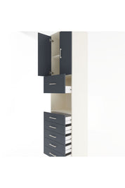 Hyperion Dolap 3 Raflı 6 Çekmeceli 2 Kapaklı 60x44x243 - S65M047V2B