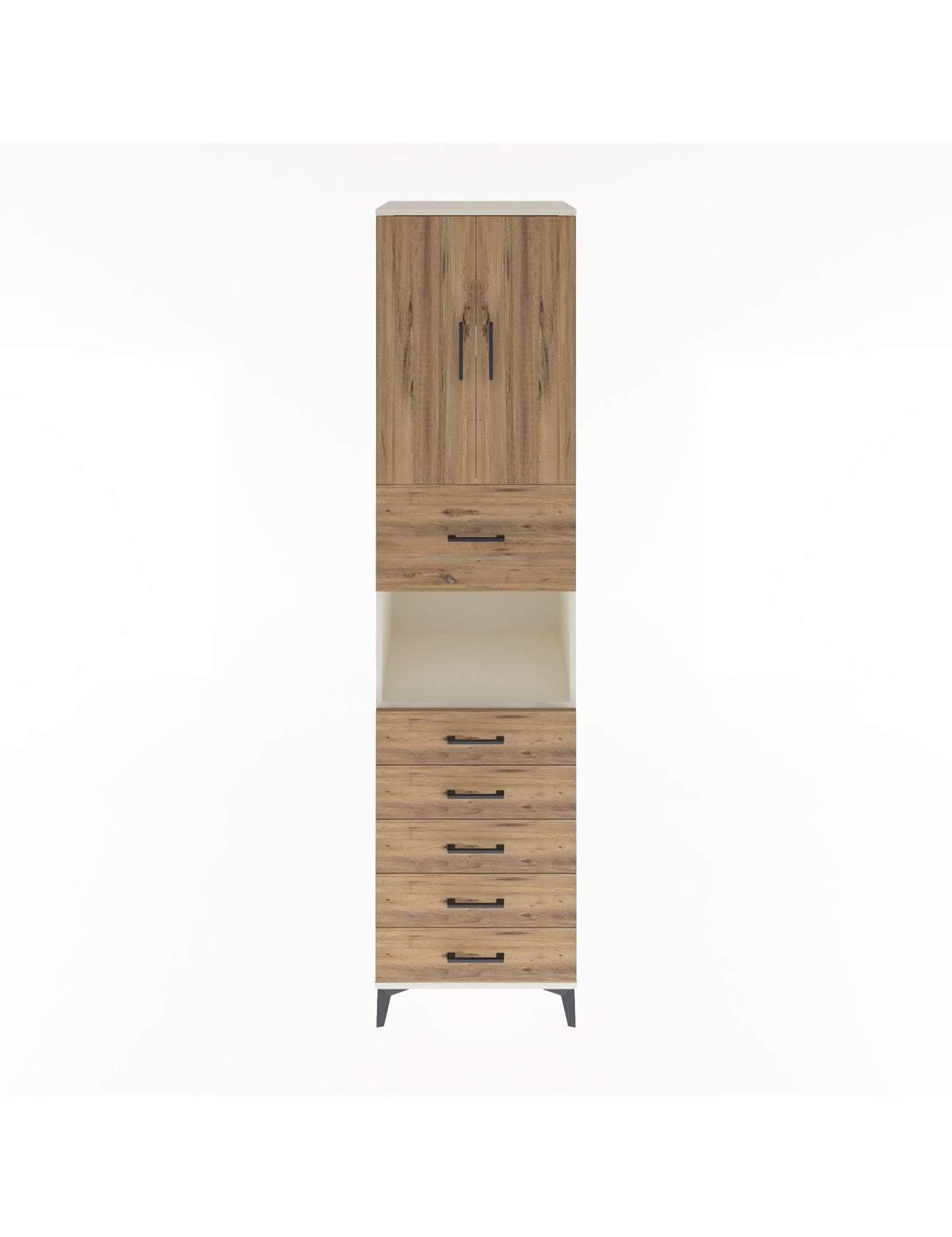 Hyperion Dolap 3 Raflı 6 Çekmeceli 2 Kapaklı 60x44x243 - S65M047V3B