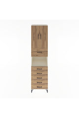 Hyperion Dolap 3 Raflı 6 Çekmeceli 2 Kapaklı 60x44x243