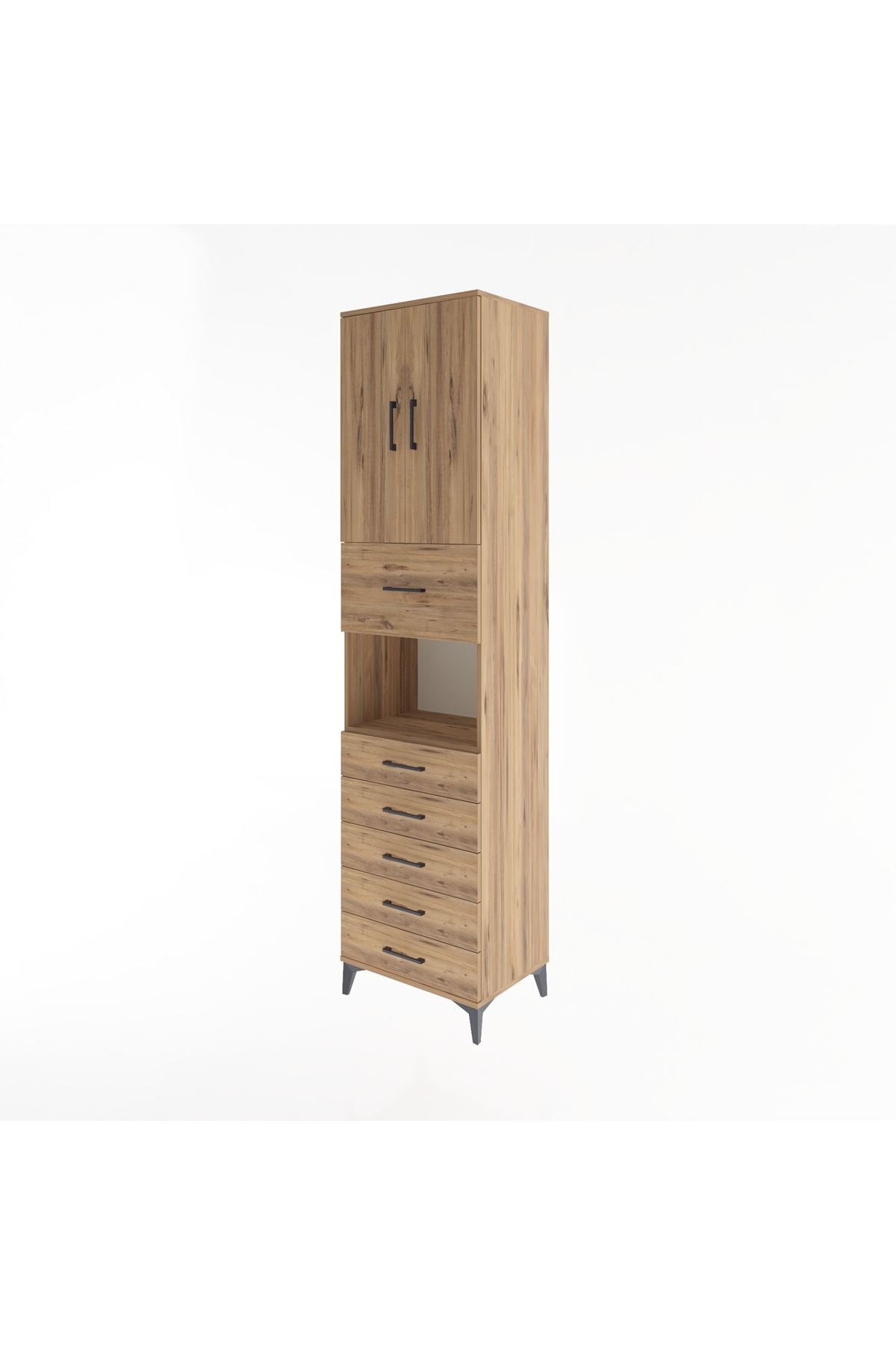 Hyperion Dolap 3 Raflı 6 Çekmeceli 2 Kapaklı 60x44x243 - S65M047V9B