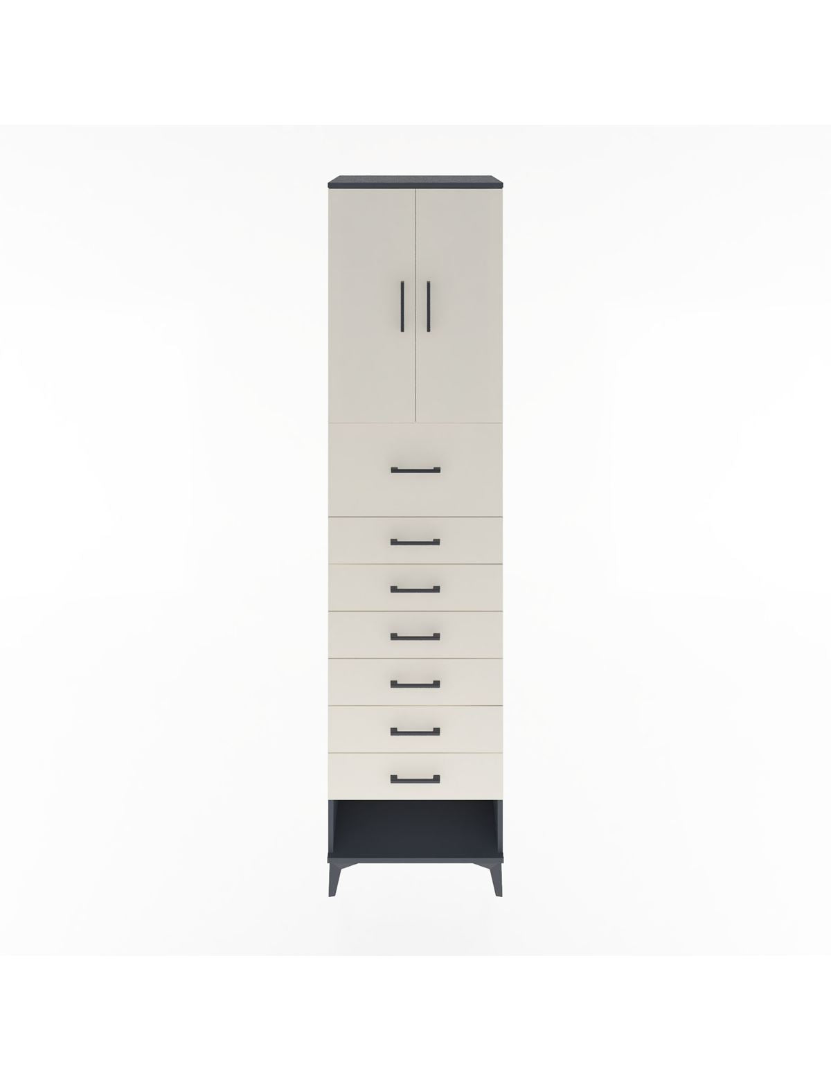 Hyperion Dolap 2 Raflı 7 Çekmeceli 2 Kapaklı 60x44x243 - S65M048V4B
