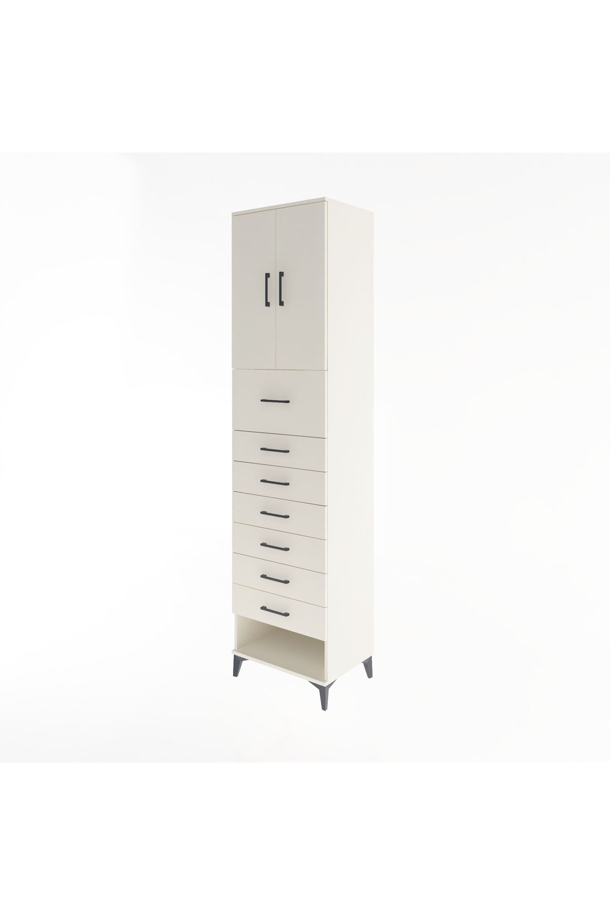Hyperion Dolap 2 Raflı 7 Çekmeceli 2 Kapaklı 60x44x243 - S65M049V1B