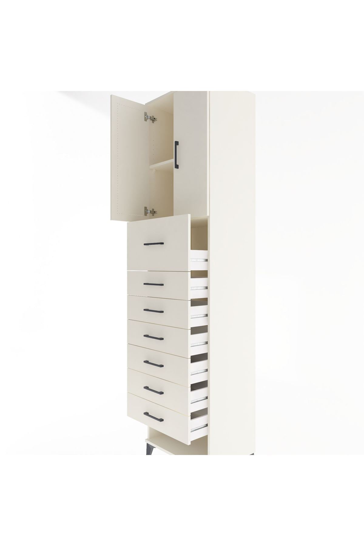 Hyperion Dolap 2 Raflı 7 Çekmeceli 2 Kapaklı 60x44x243 - S65M049V1B