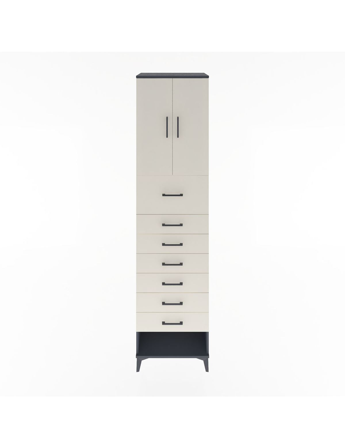 Hyperion Dolap 2 Raflı 7 Çekmeceli 2 Kapaklı 60x44x243 - S65M049V4B