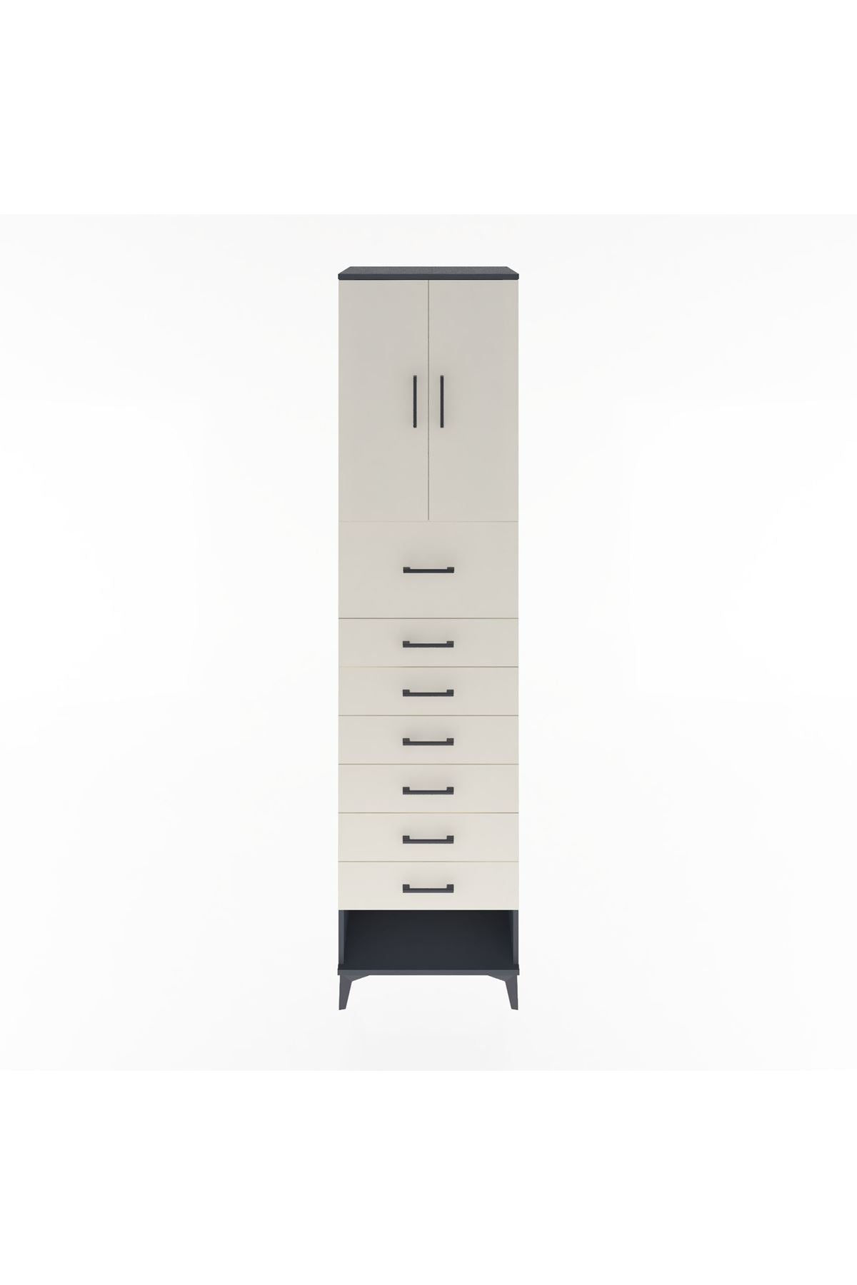 Hyperion Dolap 2 Raflı 7 Çekmeceli 2 Kapaklı 60x44x243 - S65M049V4B