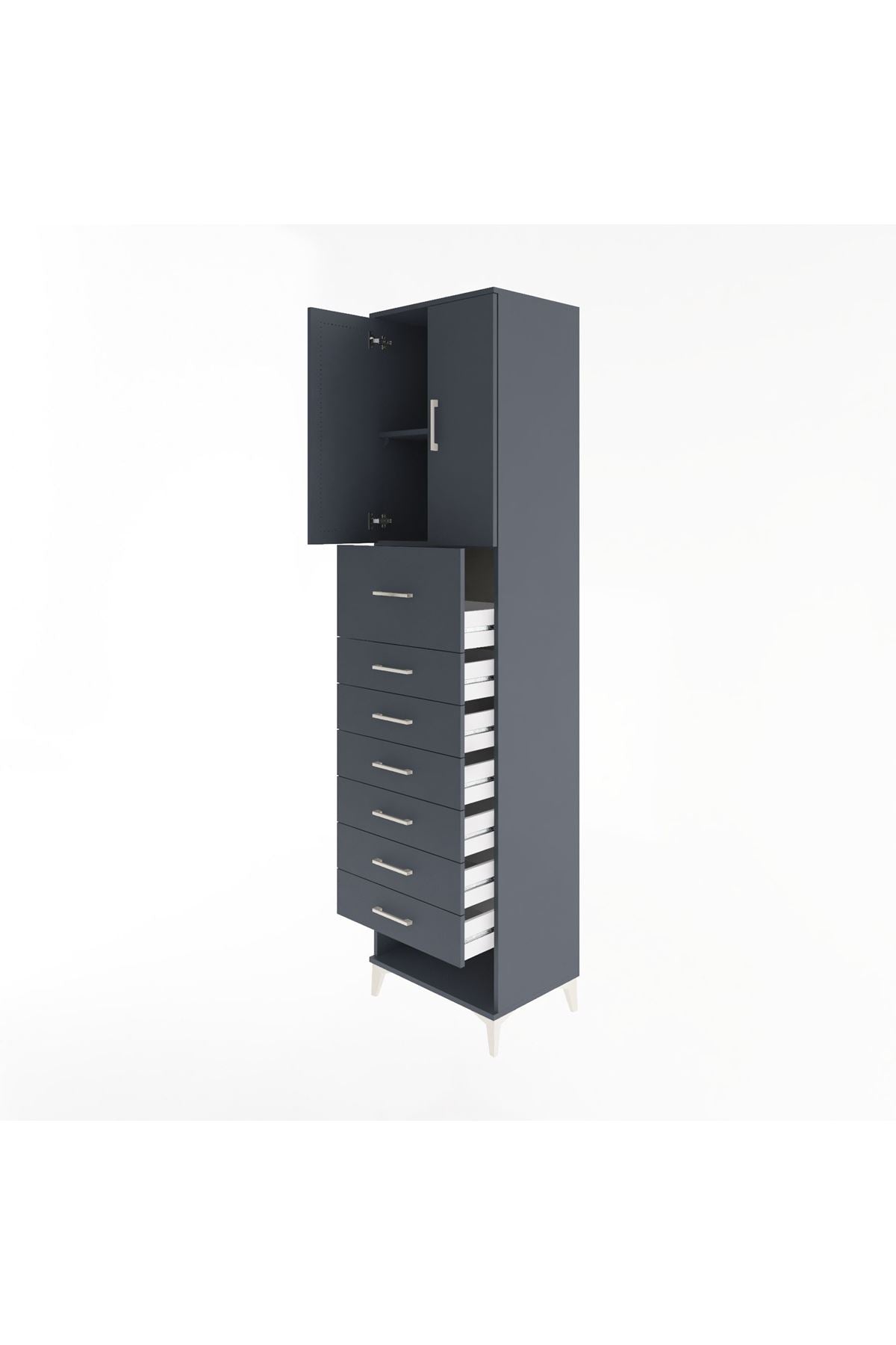 Hyperion Dolap 2 Raflı 7 Çekmeceli 2 Kapaklı 60x44x243 - S65M049V5B