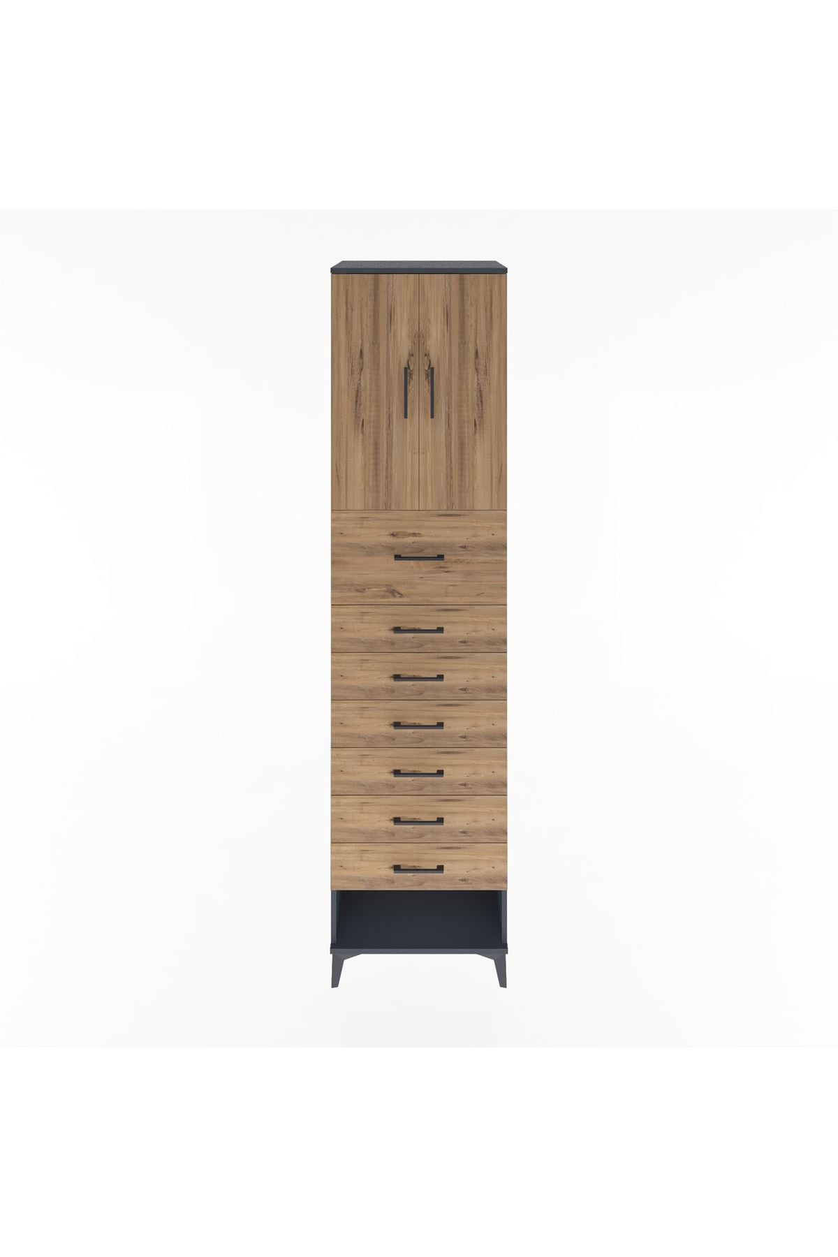 Hyperion Dolap 2 Raflı 7 Çekmeceli 2 Kapaklı 60x44x243 - S65M049V6B