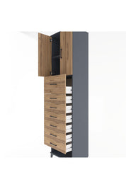 Hyperion Dolap 2 Raflı 7 Çekmeceli 2 Kapaklı 60x44x243 - S65M049V6B