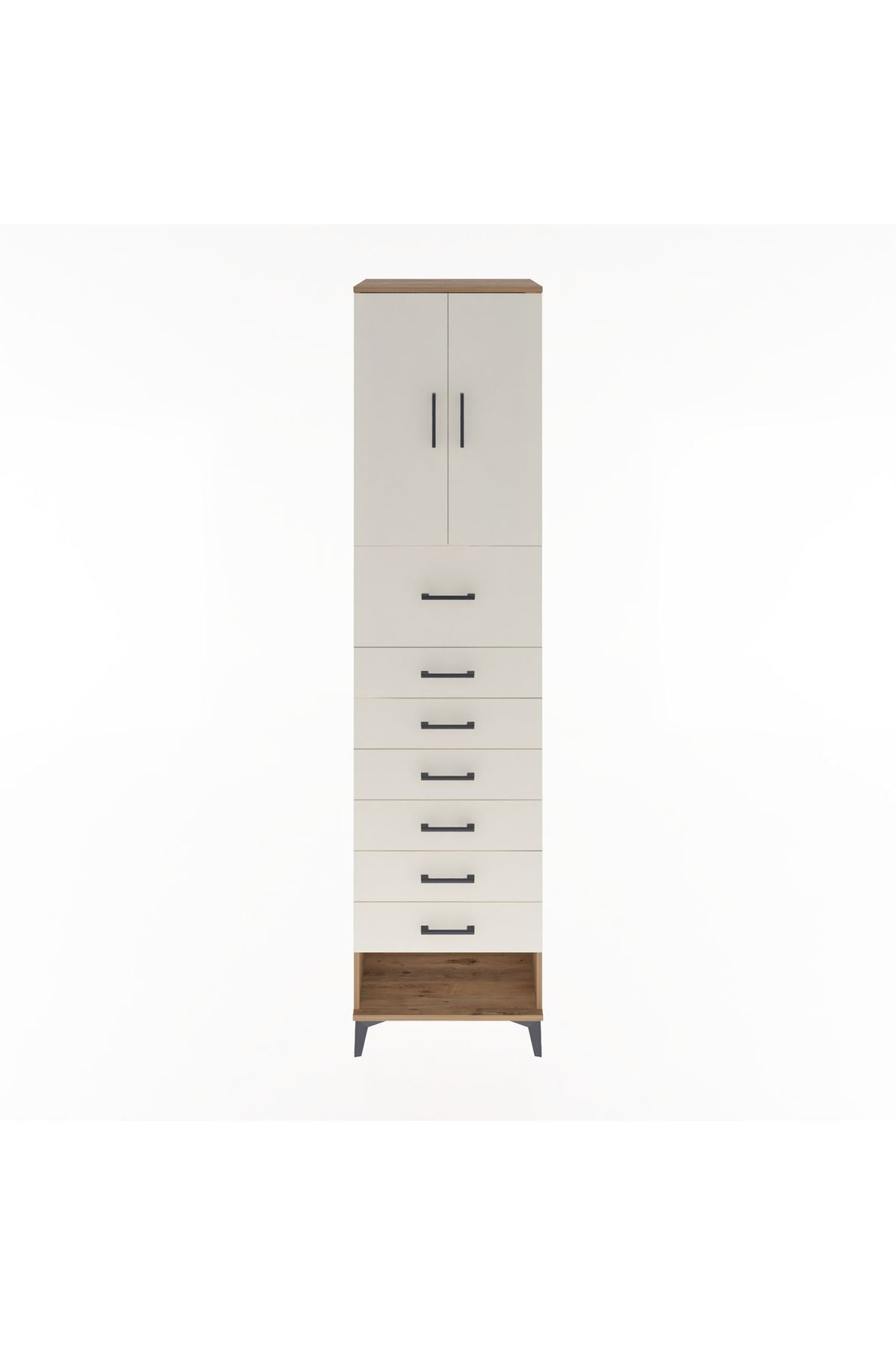 Hyperion Dolap 2 Raflı 7 Çekmeceli 2 Kapaklı 60x44x243 - S65M049V7B