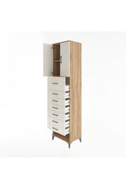 Hyperion Dolap 2 Raflı 7 Çekmeceli 2 Kapaklı 60x44x243 - S65M049V7B