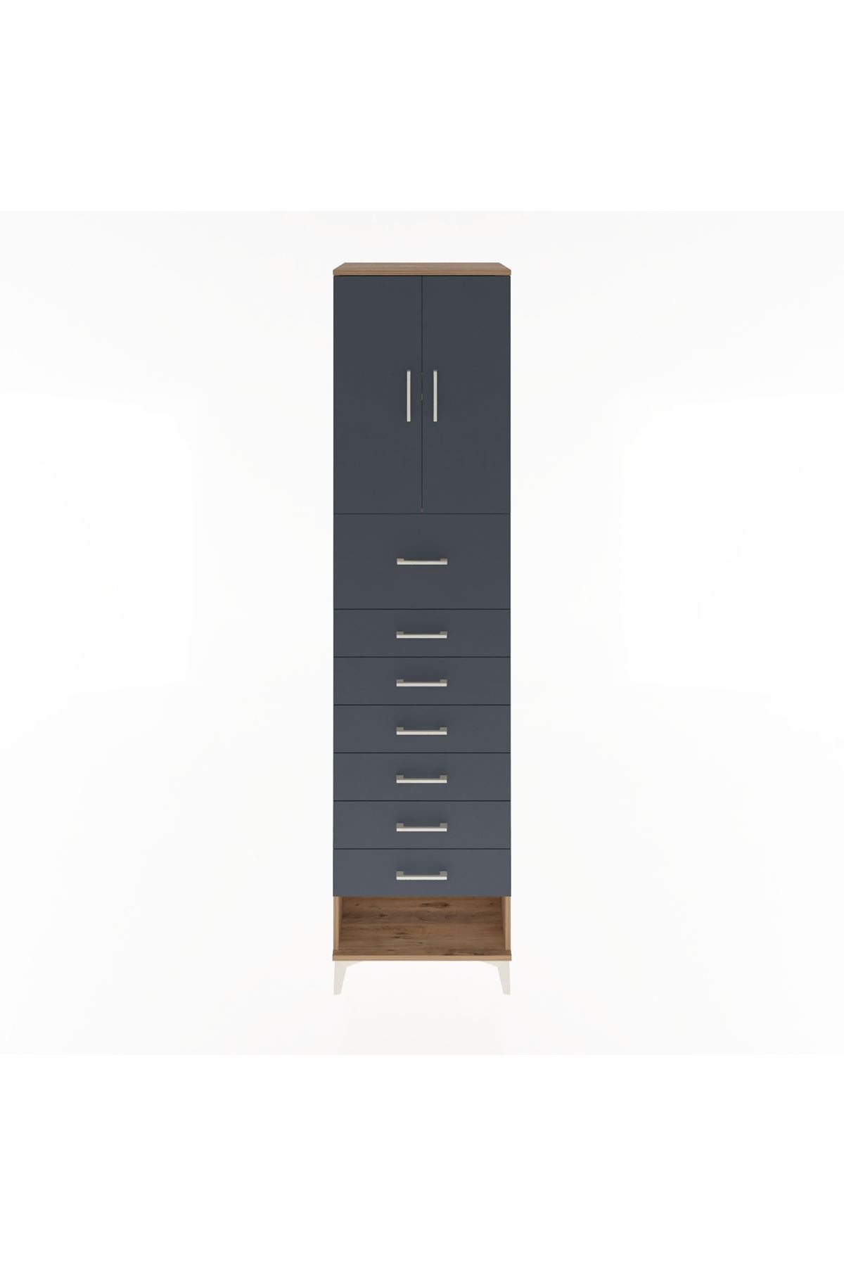Hyperion Dolap 2 Raflı 7 Çekmeceli 2 Kapaklı 60x44x243 - S65M049V8B