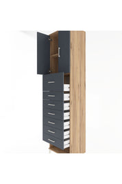 Hyperion Dolap 2 Raflı 7 Çekmeceli 2 Kapaklı 60x44x243 - S65M049V8B