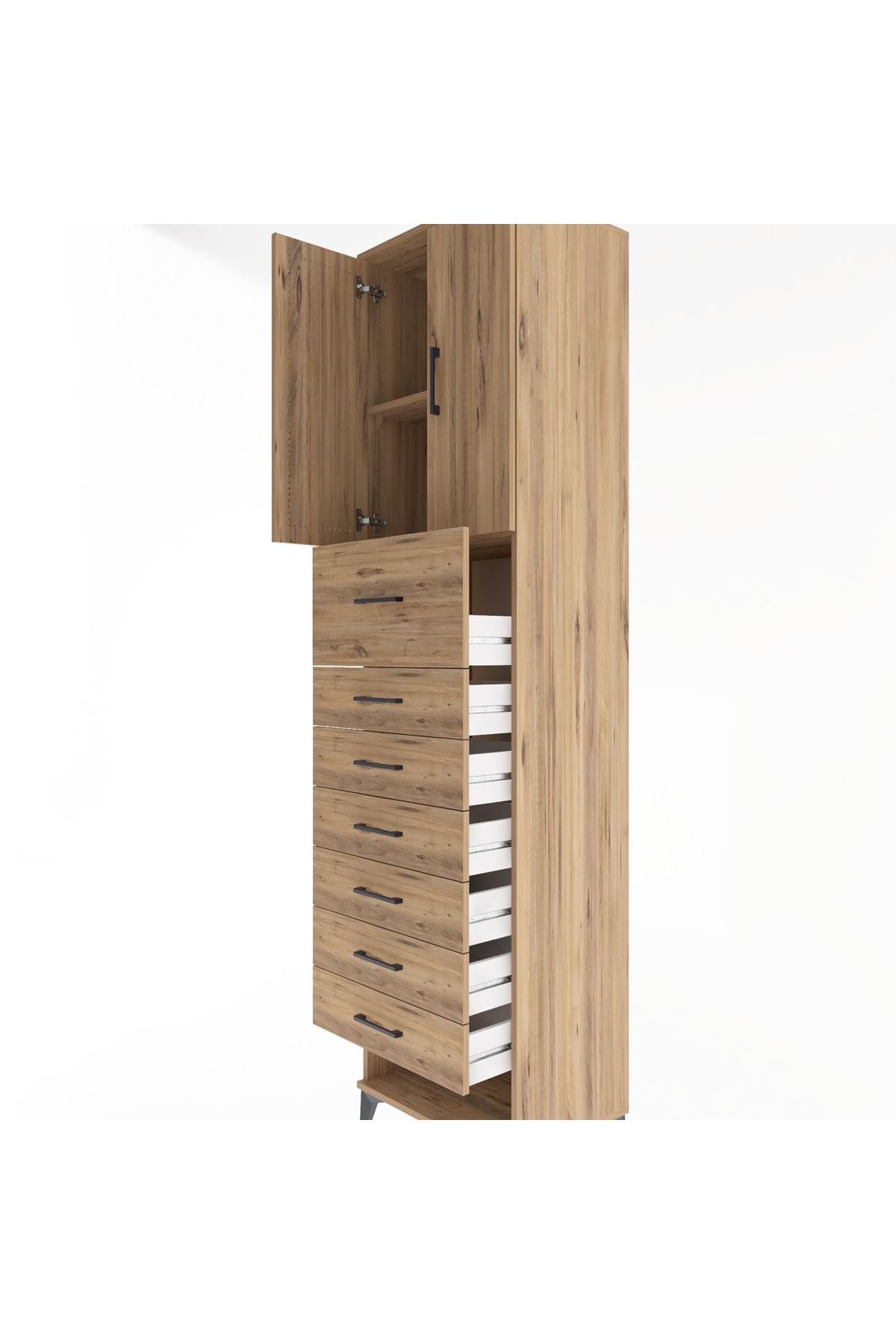 Hyperion Dolap 2 Raflı 7 Çekmeceli 2 Kapaklı 60x44x243 - S65M049V9B