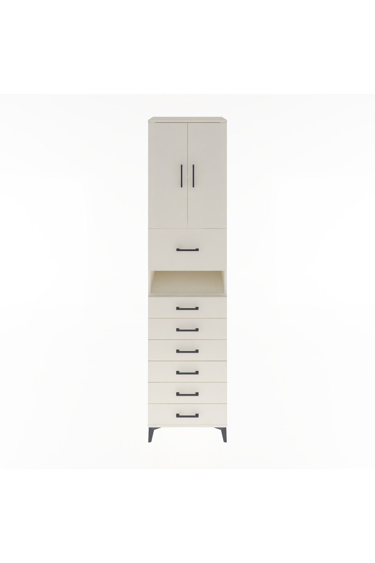 Hyperion Dolap 2 Raflı 7 Çekmeceli 2 Kapaklı 60x44x243 - S65M050V1B