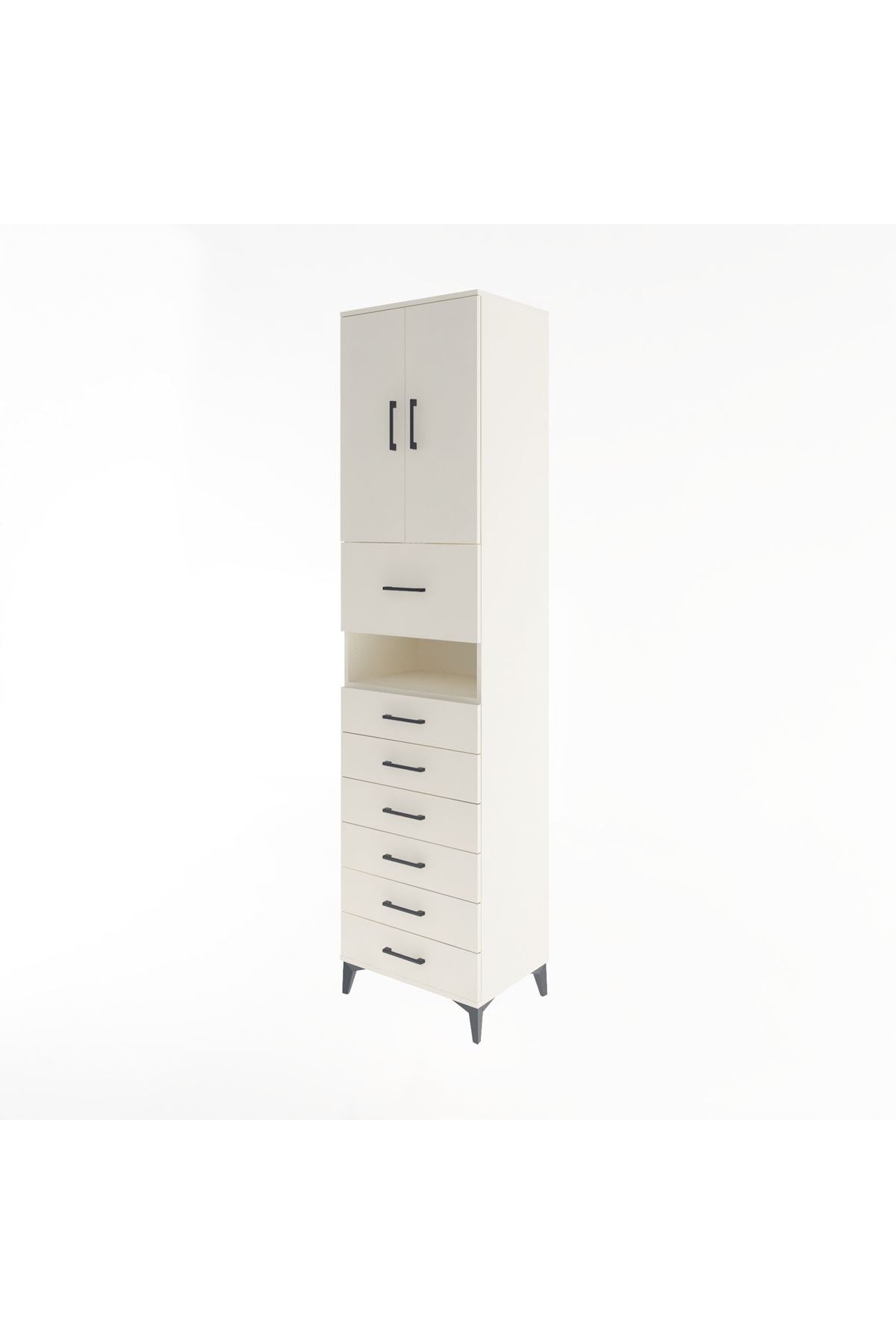 Hyperion Dolap 2 Raflı 7 Çekmeceli 2 Kapaklı 60x44x243 - S65M050V1B