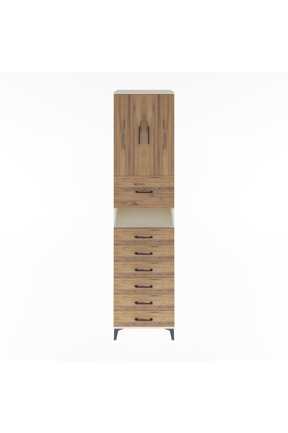 Hyperion Dolap 2 Raflı 7 Çekmeceli 2 Kapaklı 60x44x243 - S65M050V3B