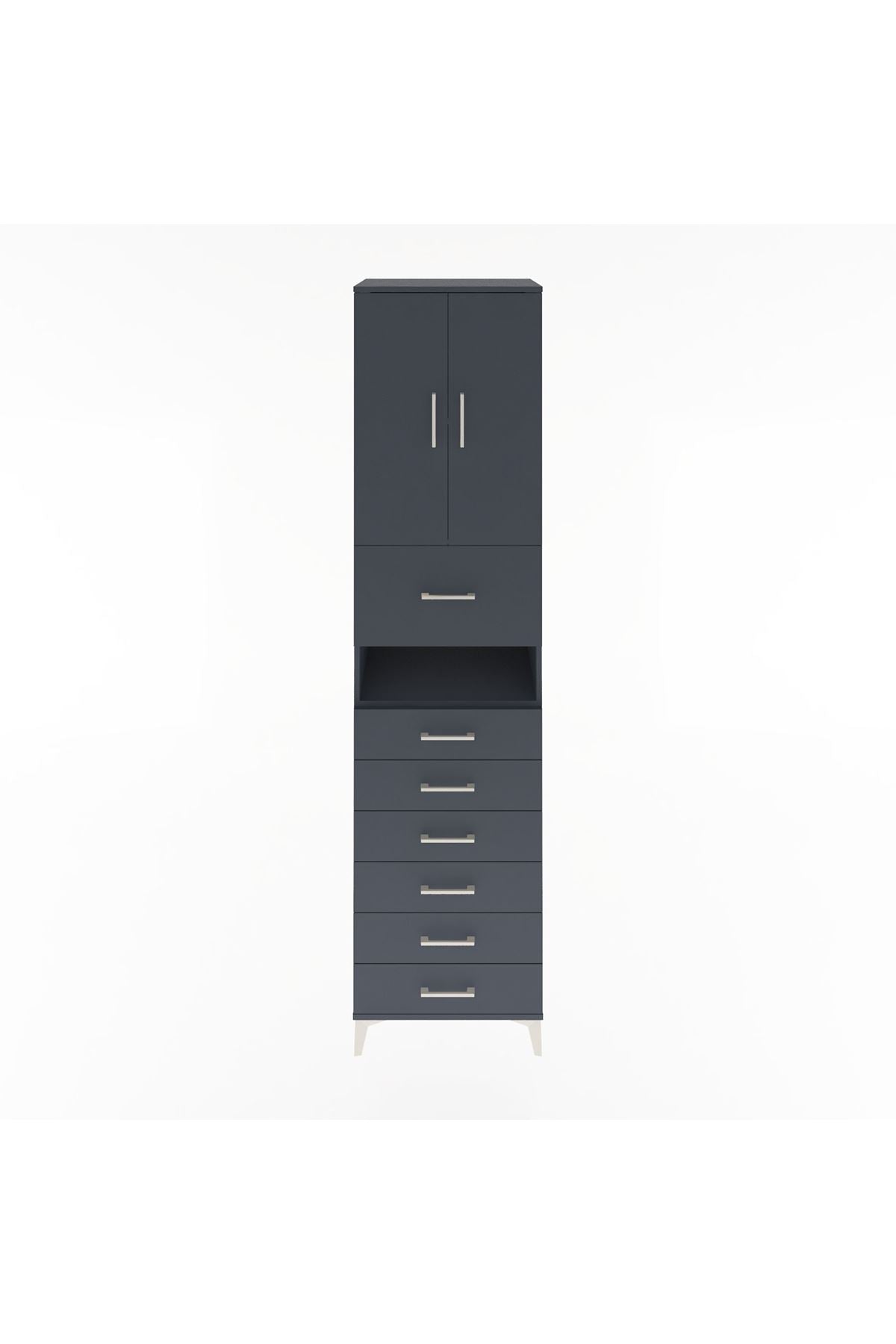 Hyperion Dolap 2 Raflı 7 Çekmeceli 2 Kapaklı 60x44x243 - S65M050V5B