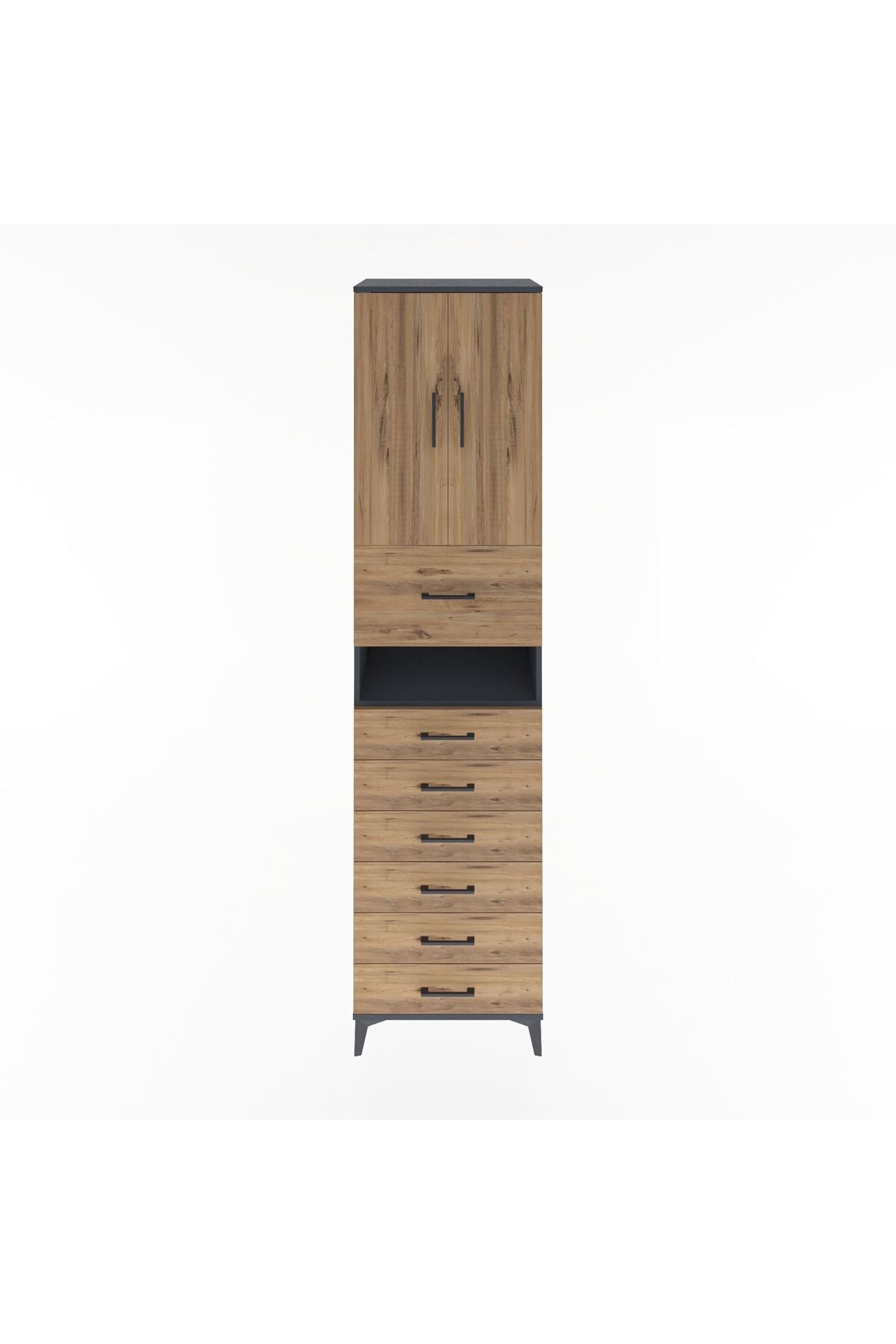 Hyperion Dolap 2 Raflı 7 Çekmeceli 2 Kapaklı 60x44x243 - S65M050V6B