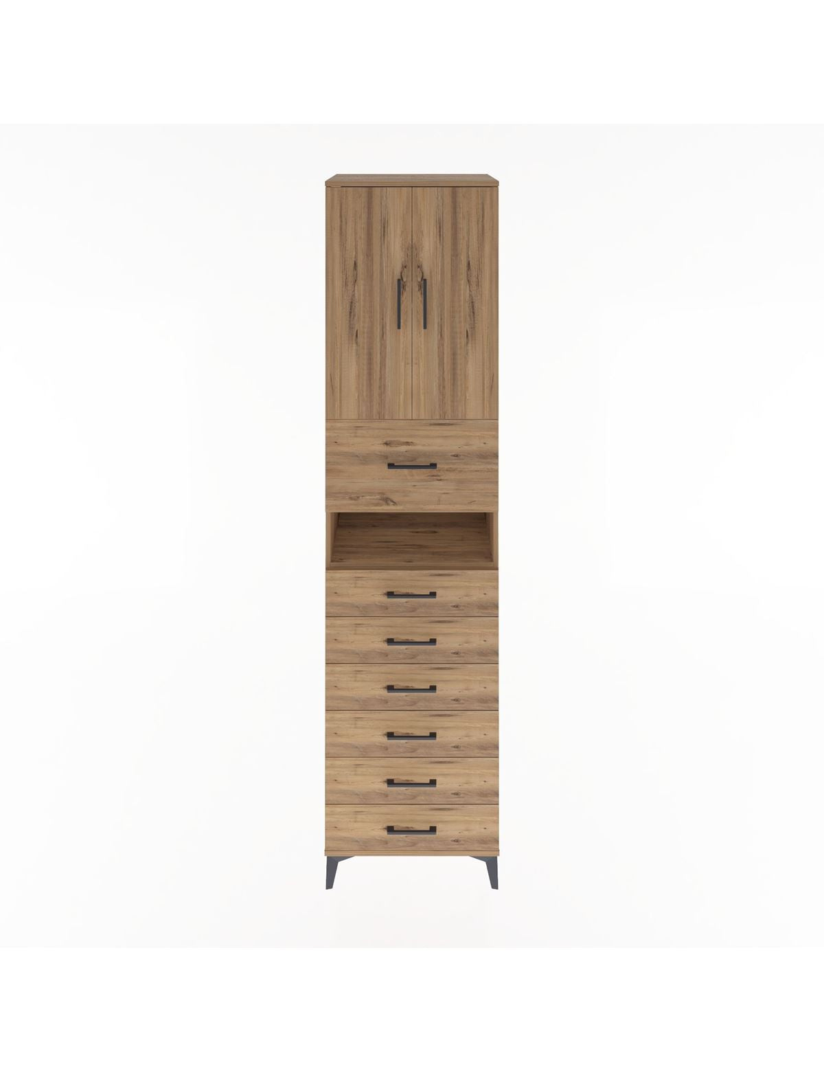 Hyperion Dolap 2 Raflı 7 Çekmeceli 2 Kapaklı 60x44x243 - S65M050V9B