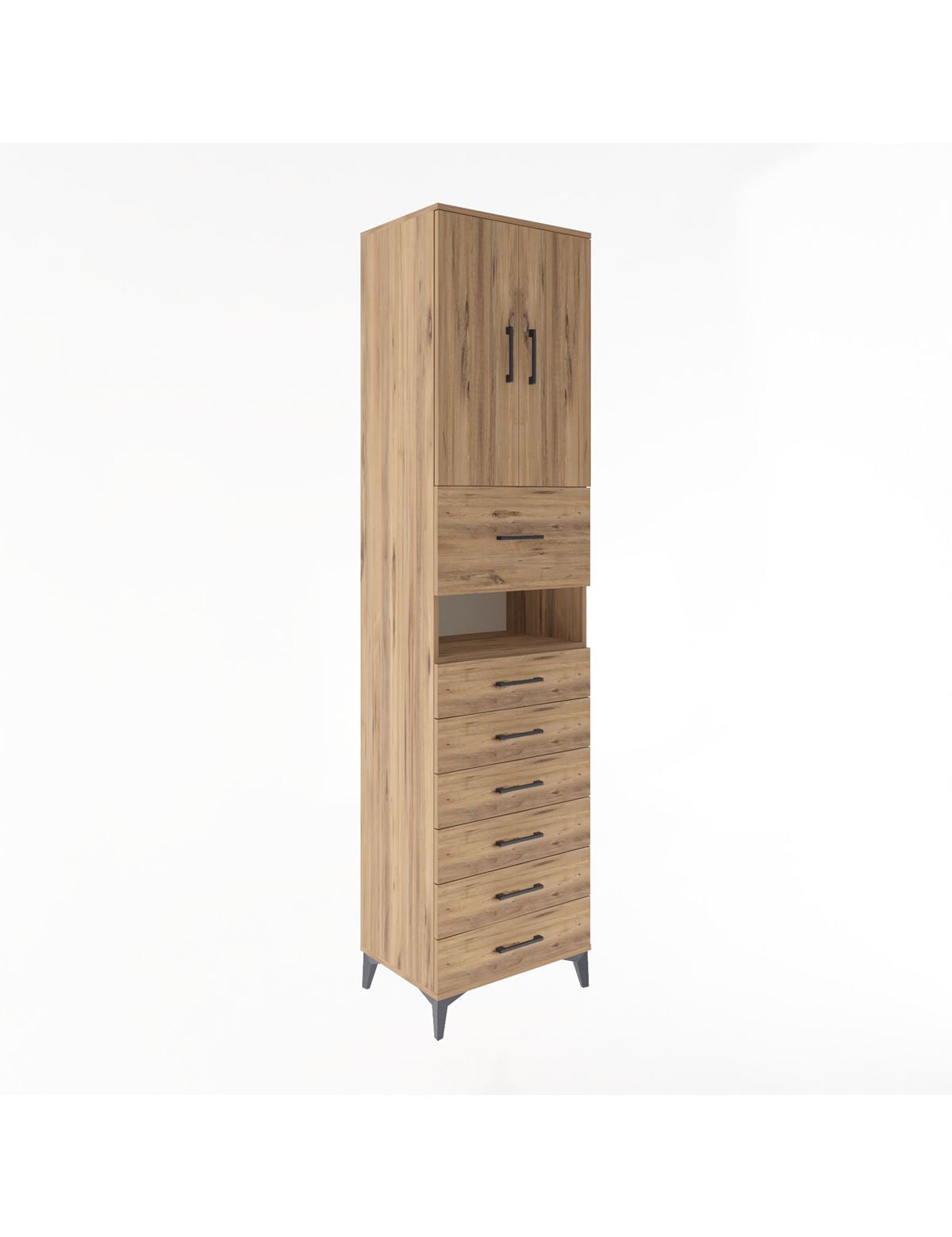 Hyperion Dolap 2 Raflı 7 Çekmeceli 2 Kapaklı 60x44x243 - S65M050V9B