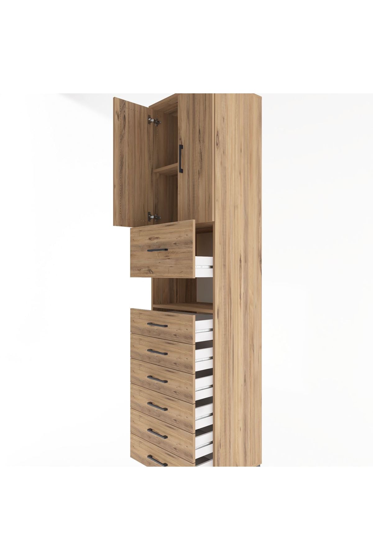 Hyperion Dolap 2 Raflı 7 Çekmeceli 2 Kapaklı 60x44x243 - S65M050V9B
