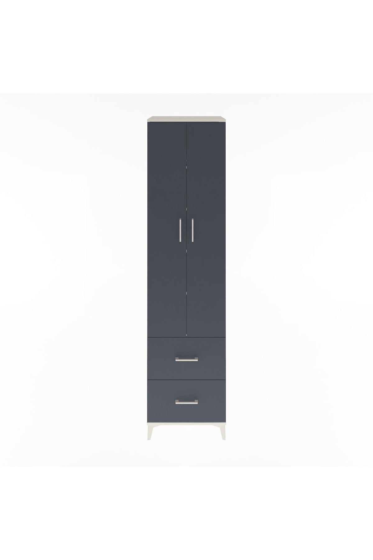 Hyperion Dolap 5 Raflı 2 Çekmeceli 2 Kapaklı 60x44x243 - S65M051V2B