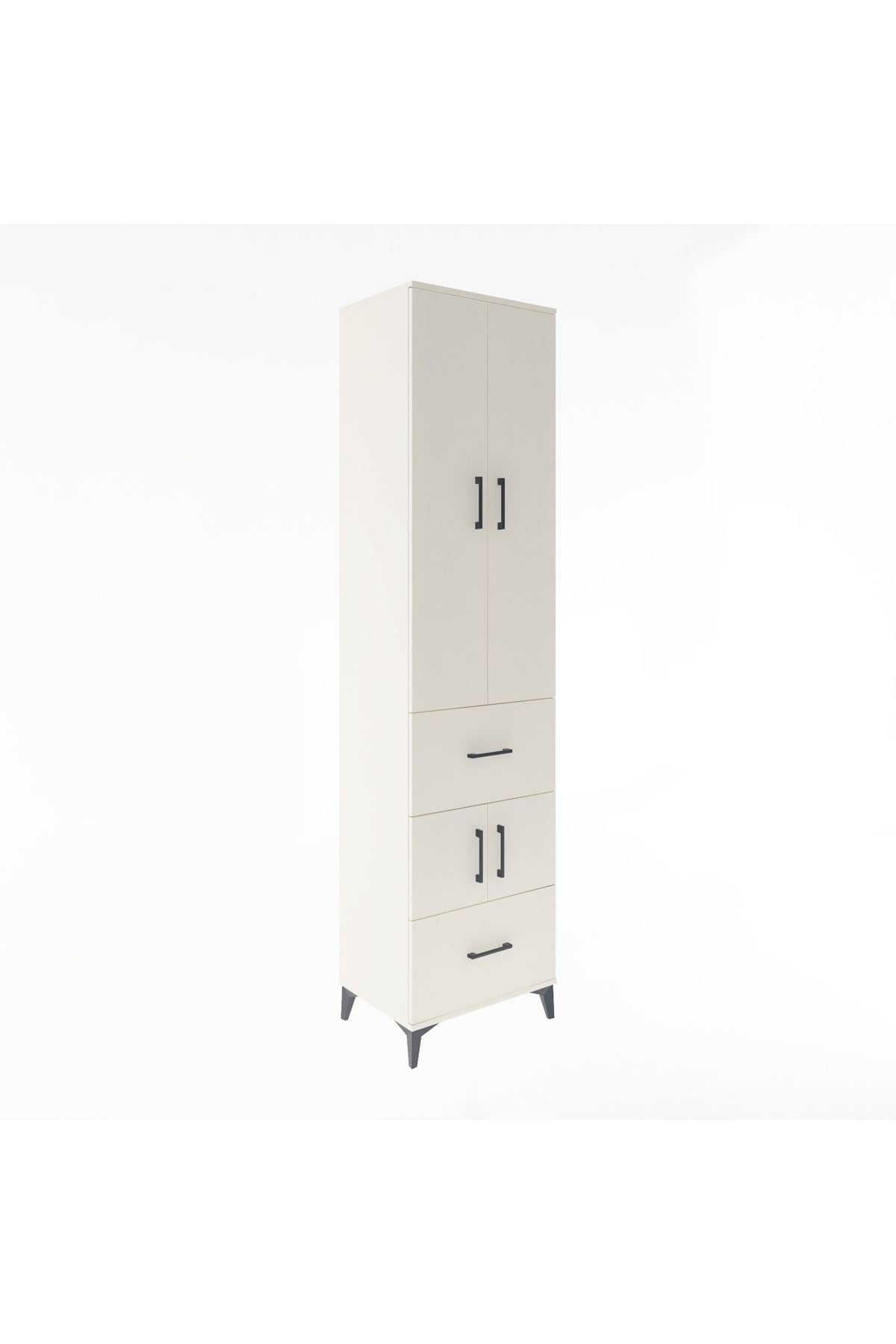 Hyperion Dolap 5 Raflı 2 Çekmeceli 4 Kapaklı 60x44x243 - S65M052V1B