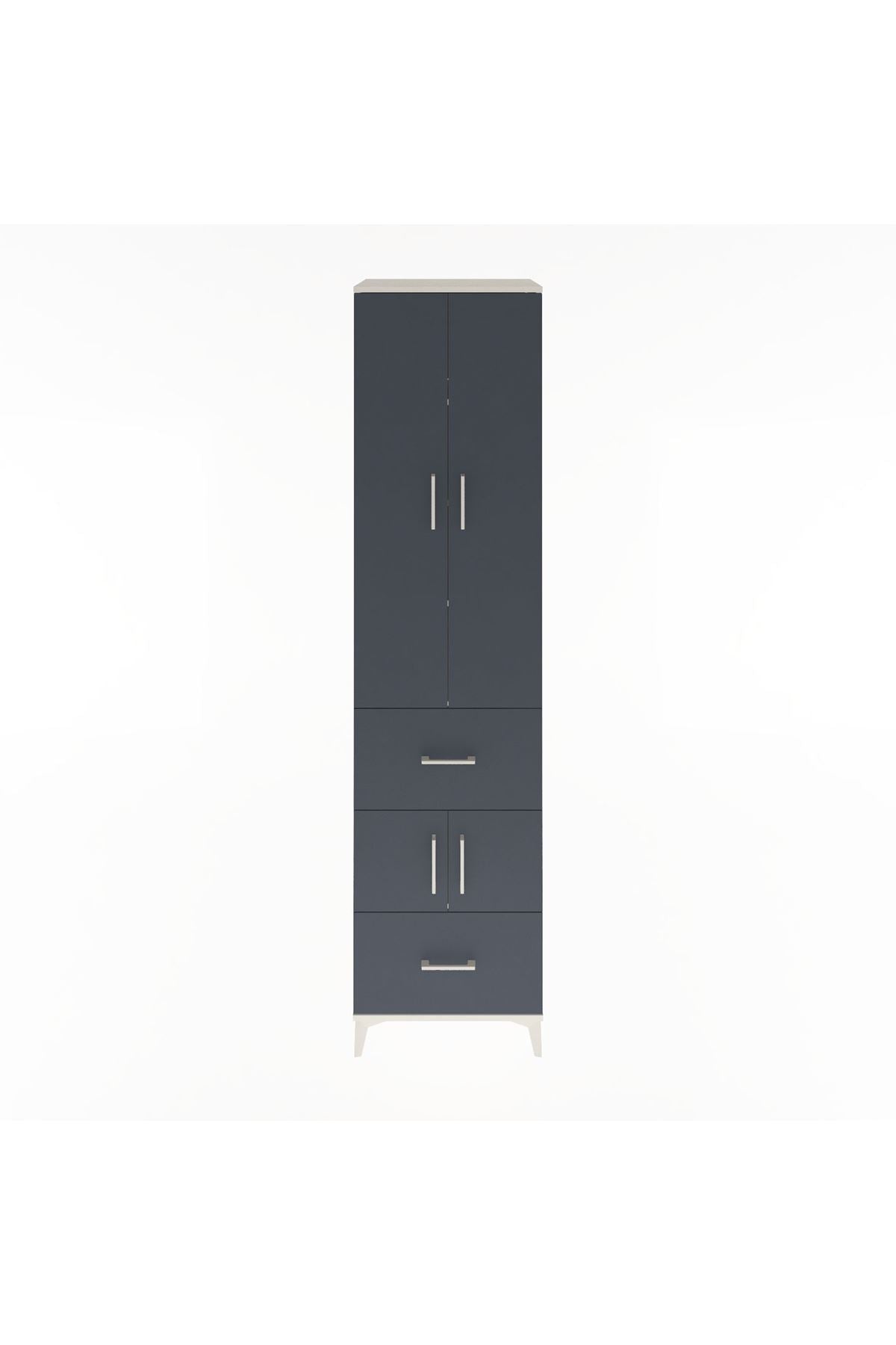 Hyperion Dolap 5 Raflı 2 Çekmeceli 4 Kapaklı 60x44x243 - S65M052V2B