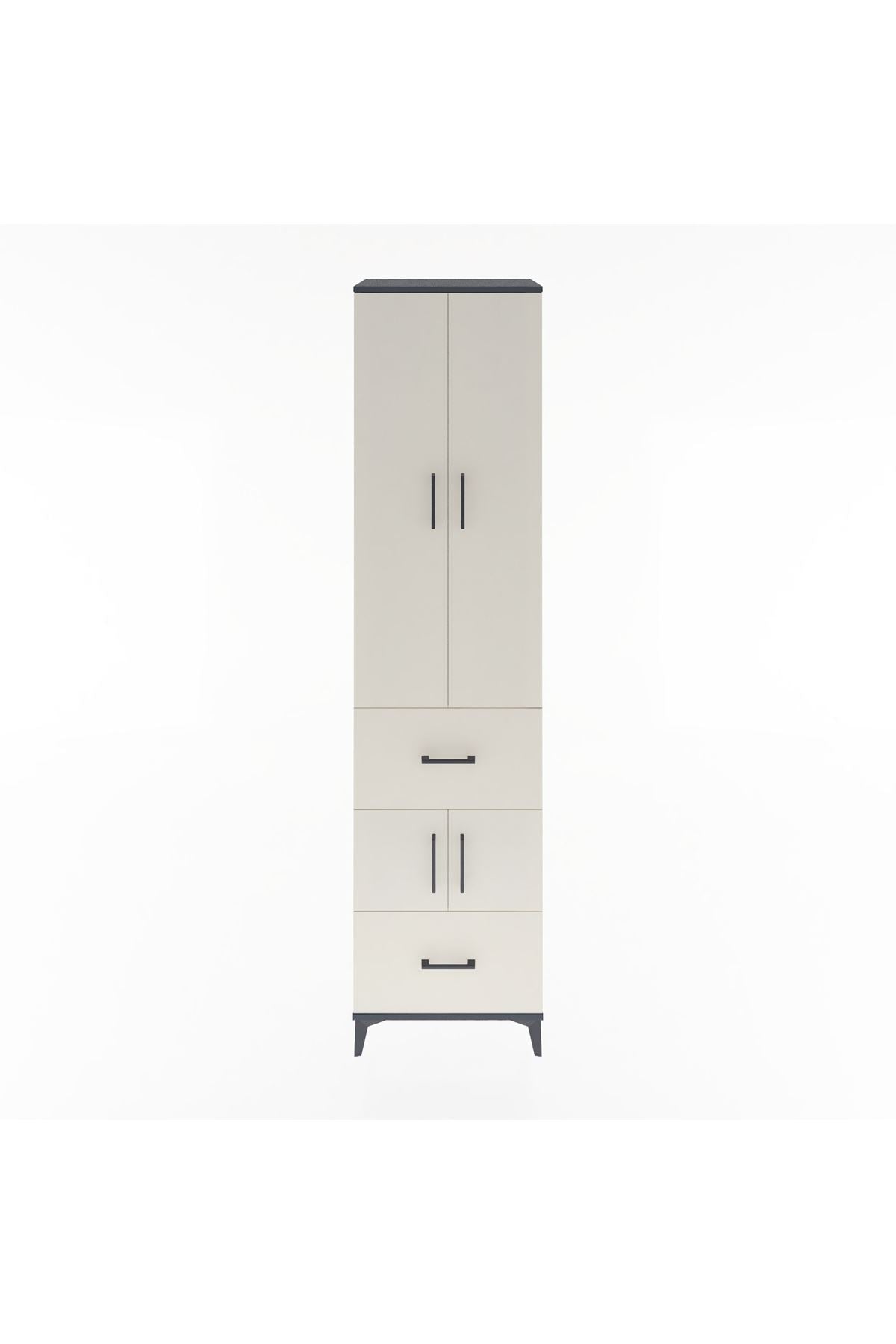 Hyperion Dolap 5 Raflı 2 Çekmeceli 4 Kapaklı 60x44x243 - S65M052V4B