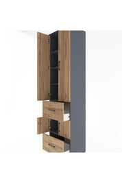 Hyperion Dolap 5 Raflı 2 Çekmeceli 4 Kapaklı 60x44x243 - S65M052V6B