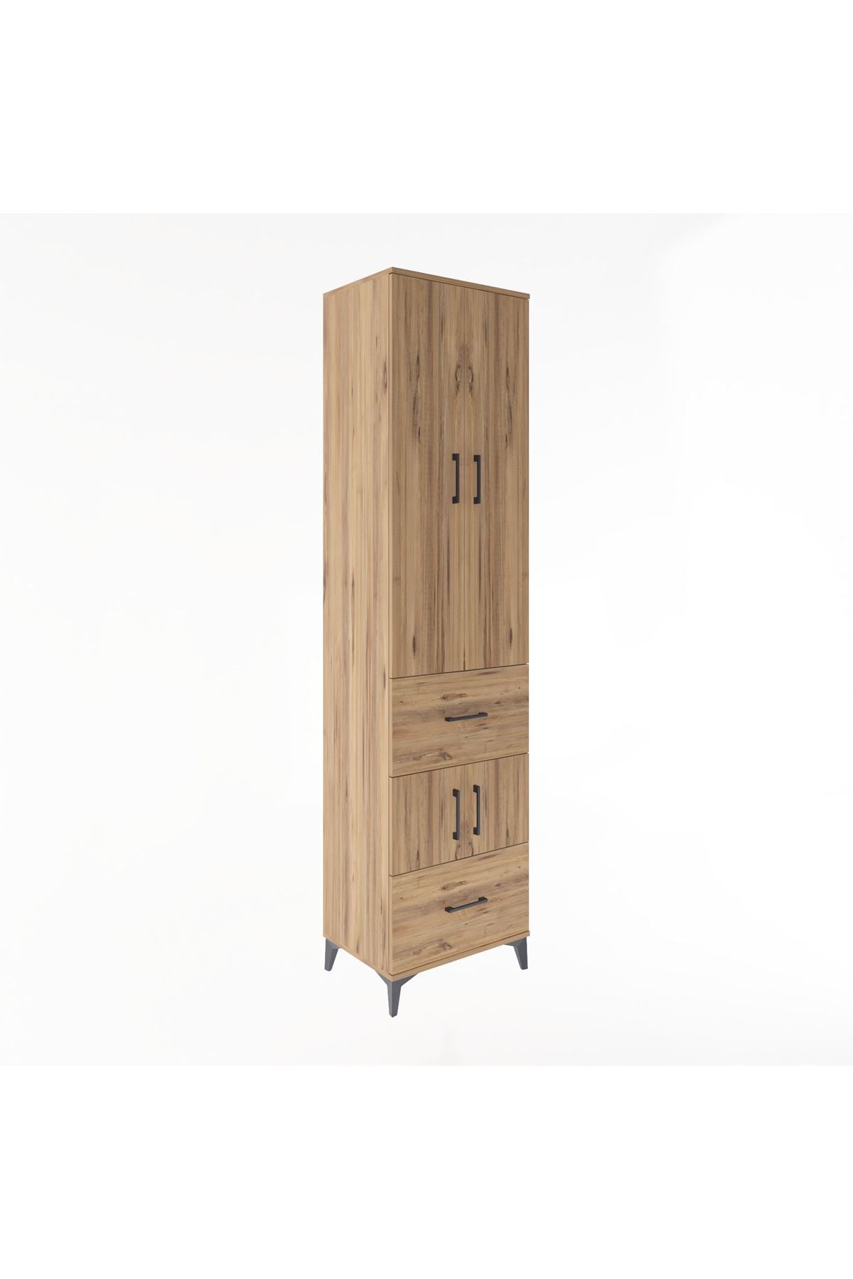 Hyperion Dolap 5 Raflı 2 Çekmeceli 4 Kapaklı 60x44x243 - S65M052V9B