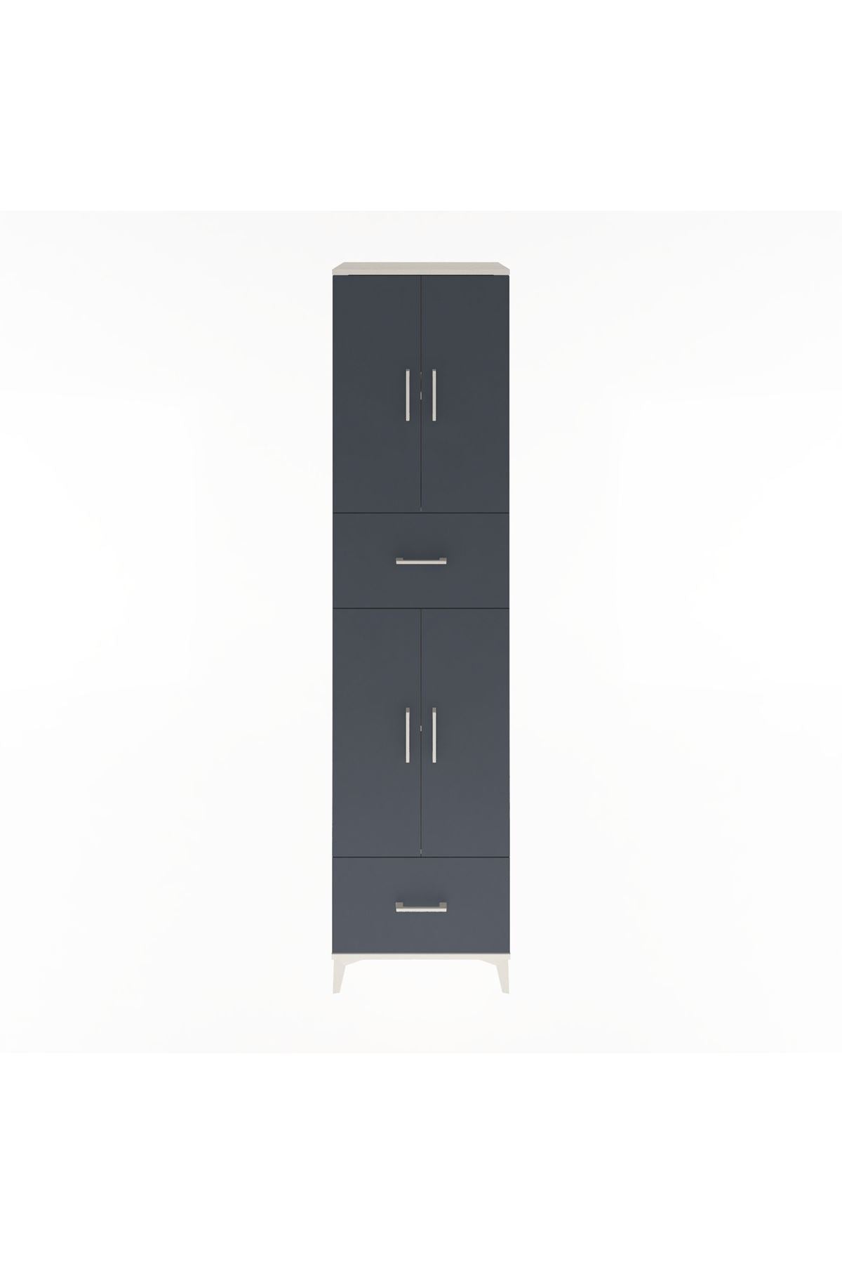 Hyperion Dolap 4 Raflı 2 Çekmeceli 4 Kapaklı 60x44x243 - S65M053V2B