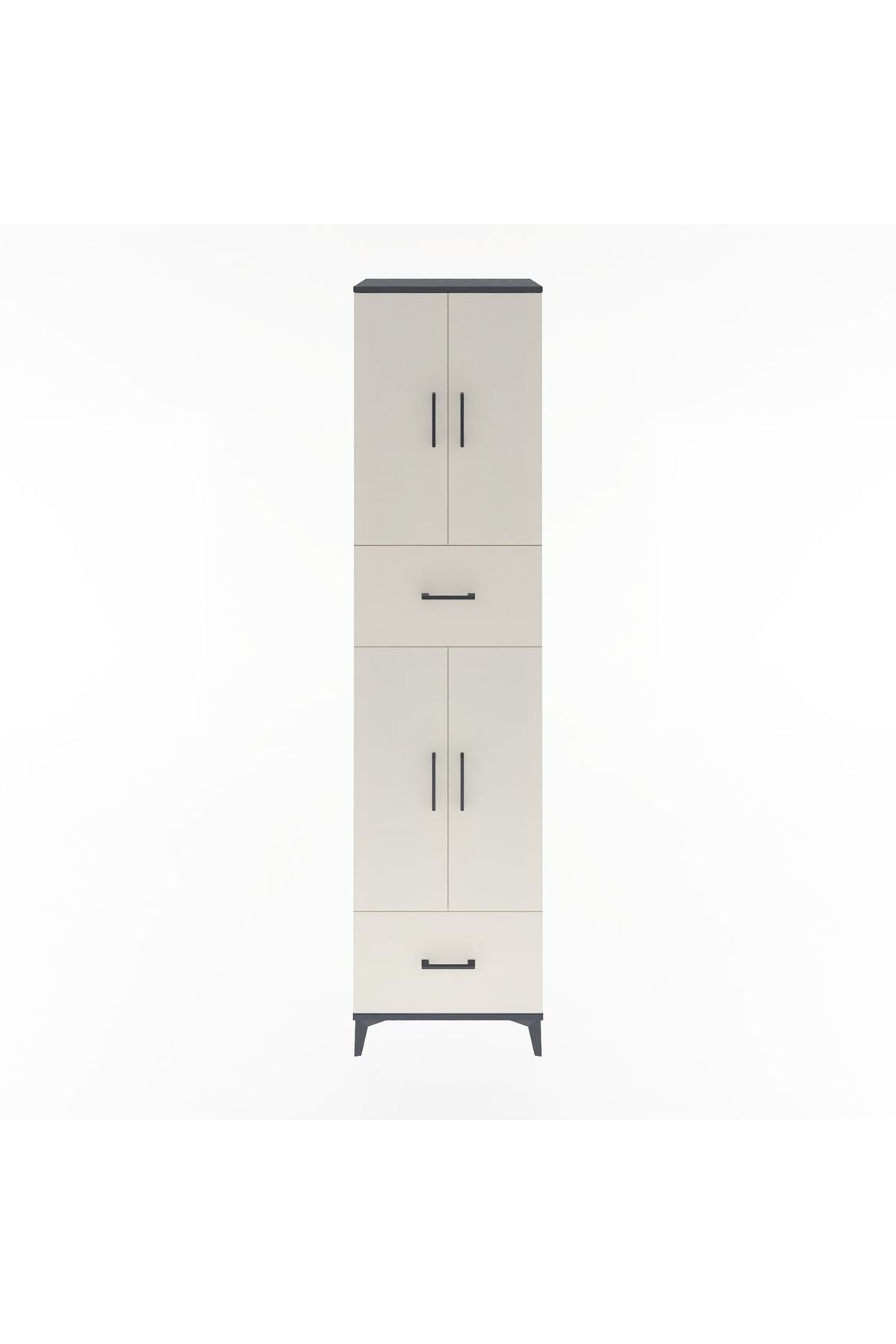 Hyperion Dolap 4 Raflı 2 Çekmeceli 4 Kapaklı 60x44x243 - S65M053V4B