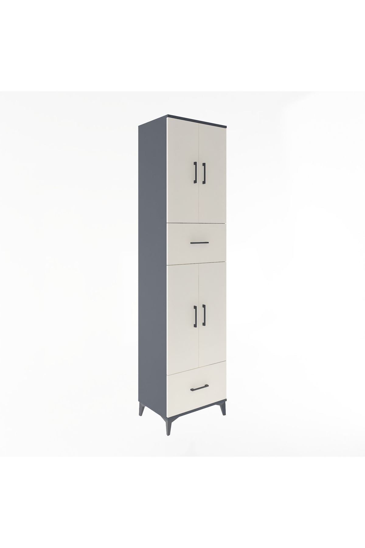 Hyperion Dolap 4 Raflı 2 Çekmeceli 4 Kapaklı 60x44x243 - S65M053V4B