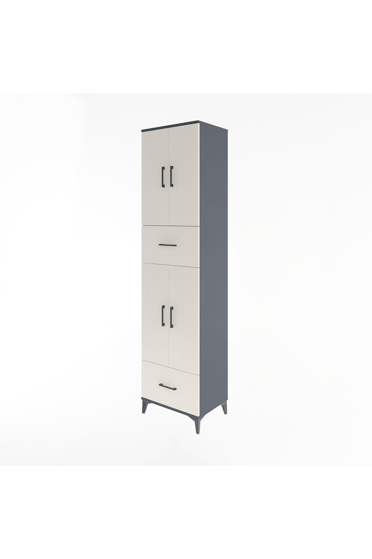 Hyperion Dolap 4 Raflı 2 Çekmeceli 4 Kapaklı 60x44x243 - S65M053V4B
