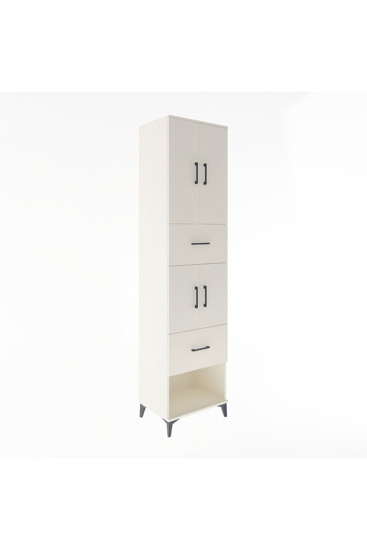 Hyperion Dolap 3 Raflı 2 Çekmeceli 4 Kapaklı 60x44x243 - S65M054V1B
