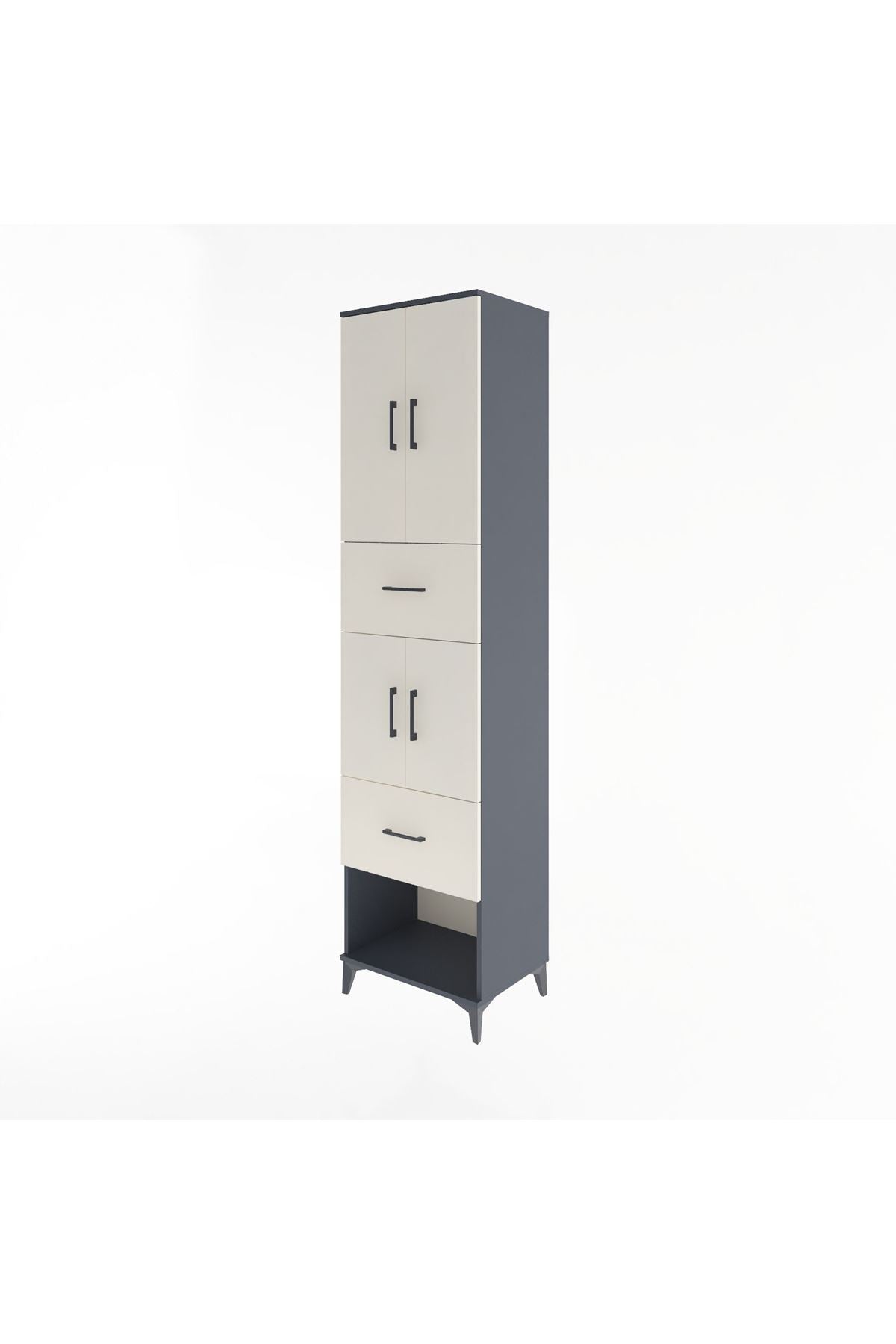 Hyperion Dolap 3 Raflı 2 Çekmeceli 4 Kapaklı 60x44x243 - S65M054V4B