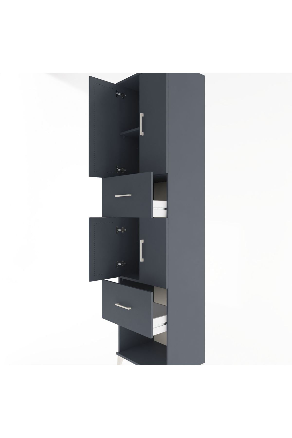 Hyperion Dolap 3 Raflı 2 Çekmeceli 4 Kapaklı 60x44x243 - S65M054V5B