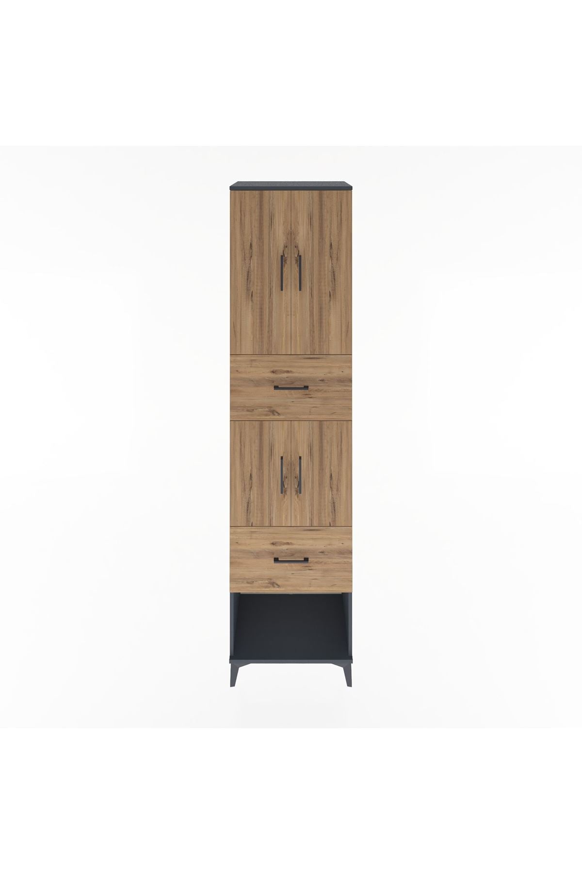 Hyperion Dolap 3 Raflı 2 Çekmeceli 4 Kapaklı 60x44x243 - S65M054V6B