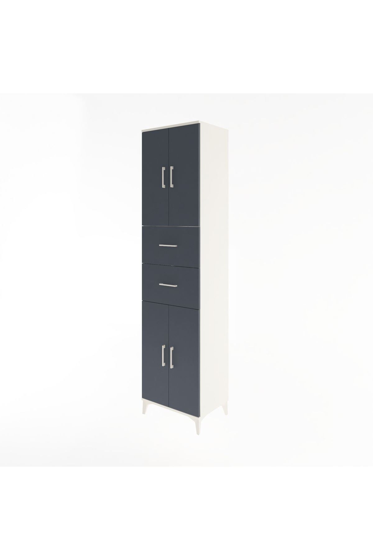 Hyperion Dolap 3 Raflı 2 Çekmeceli 4 Kapaklı 60x44x243 - S65M055V2B