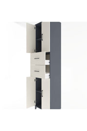 Hyperion Dolap 3 Raflı 2 Çekmeceli 4 Kapaklı 60x44x243 - S65M055V4B