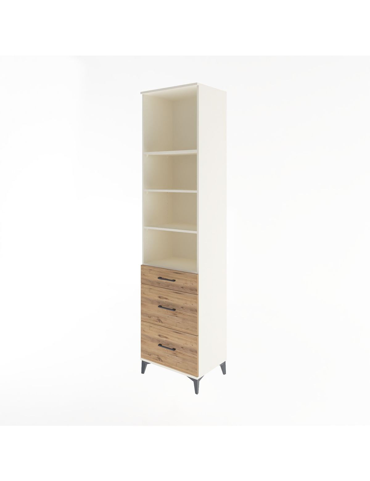 Hyperion Dolap 4 Raflı 3 Çekmeceli 60x44x243 - S65M056V3B