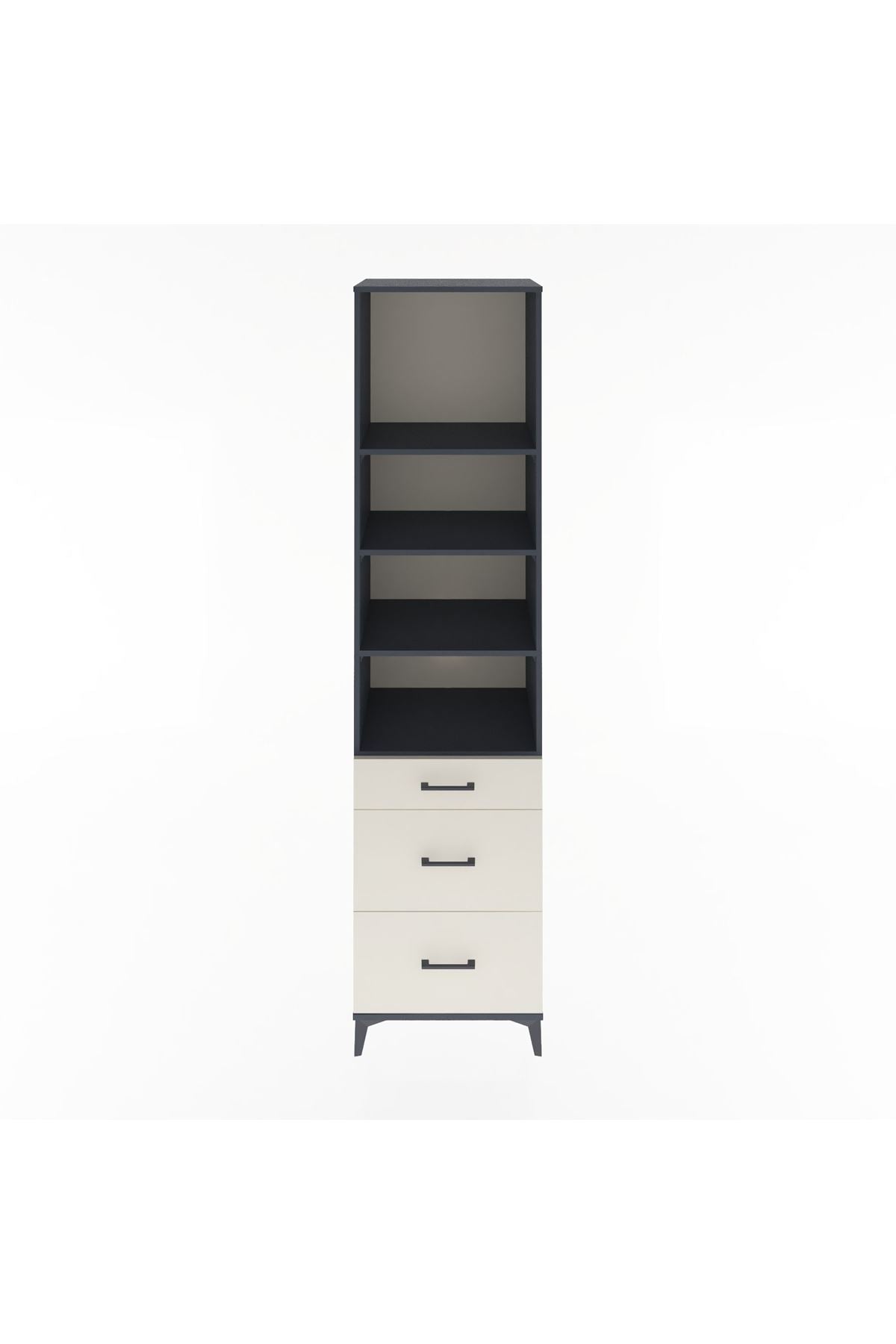 Hyperion Dolap 4 Raflı 3 Çekmeceli 60x44x243 - S65M056V4B