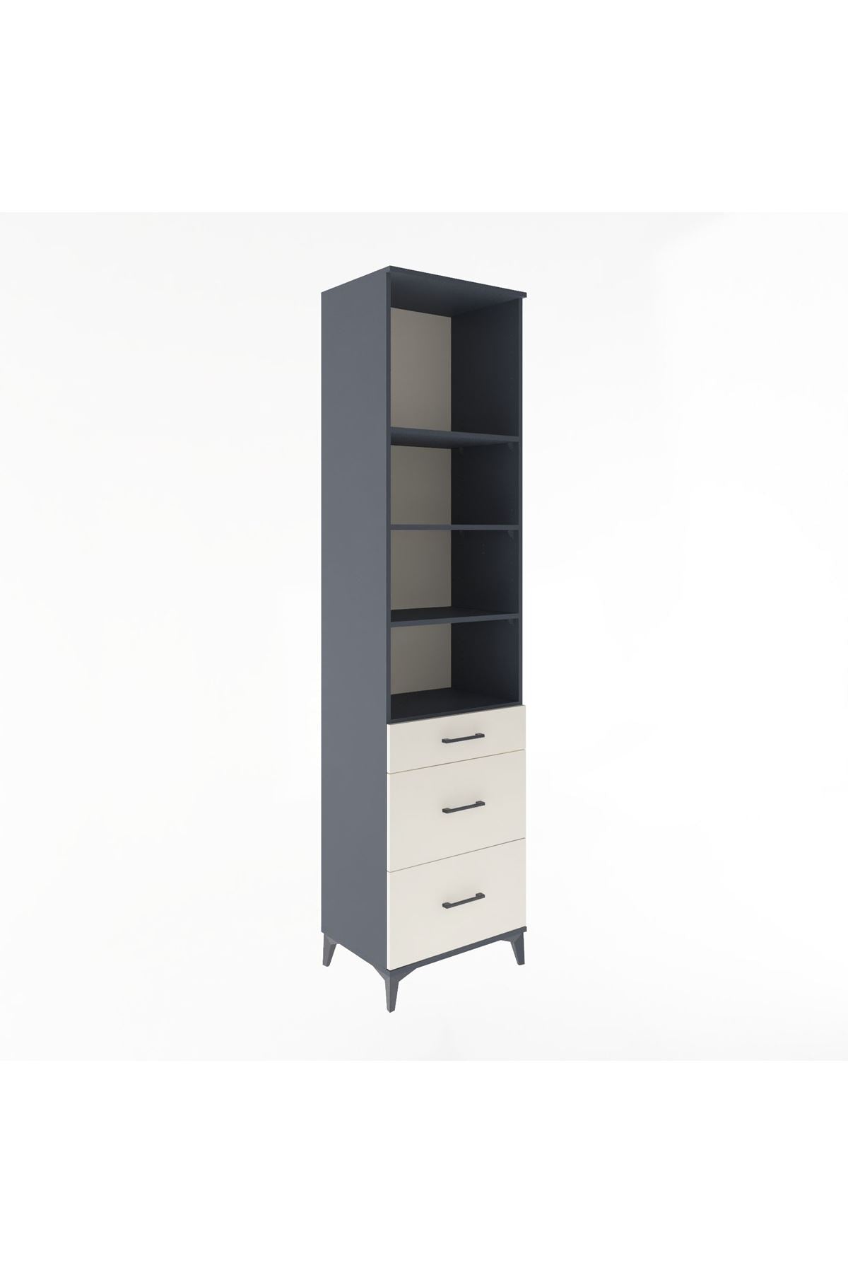 Hyperion Dolap 4 Raflı 3 Çekmeceli 60x44x243 - S65M056V4B