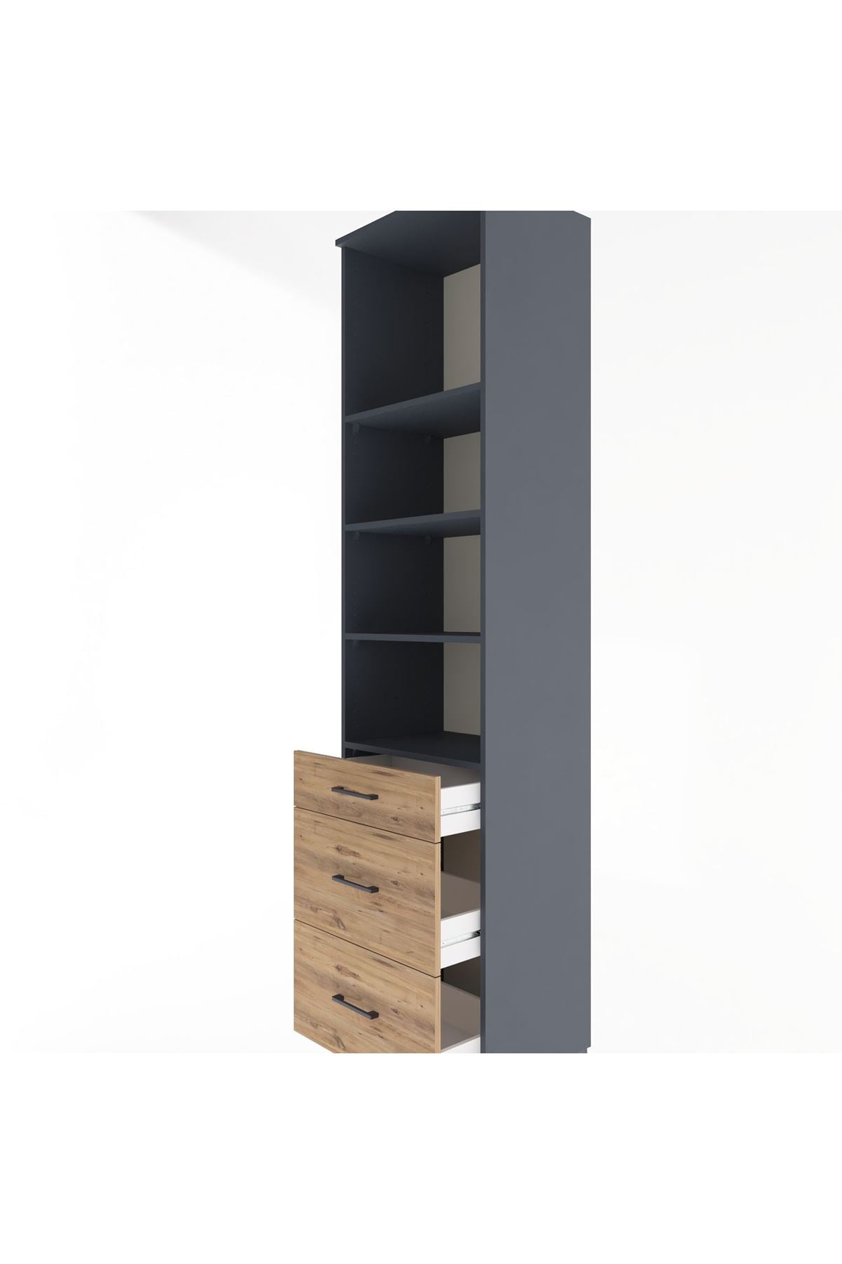 Hyperion Dolap 4 Raflı 3 Çekmeceli 60x44x243 - S65M056V6B