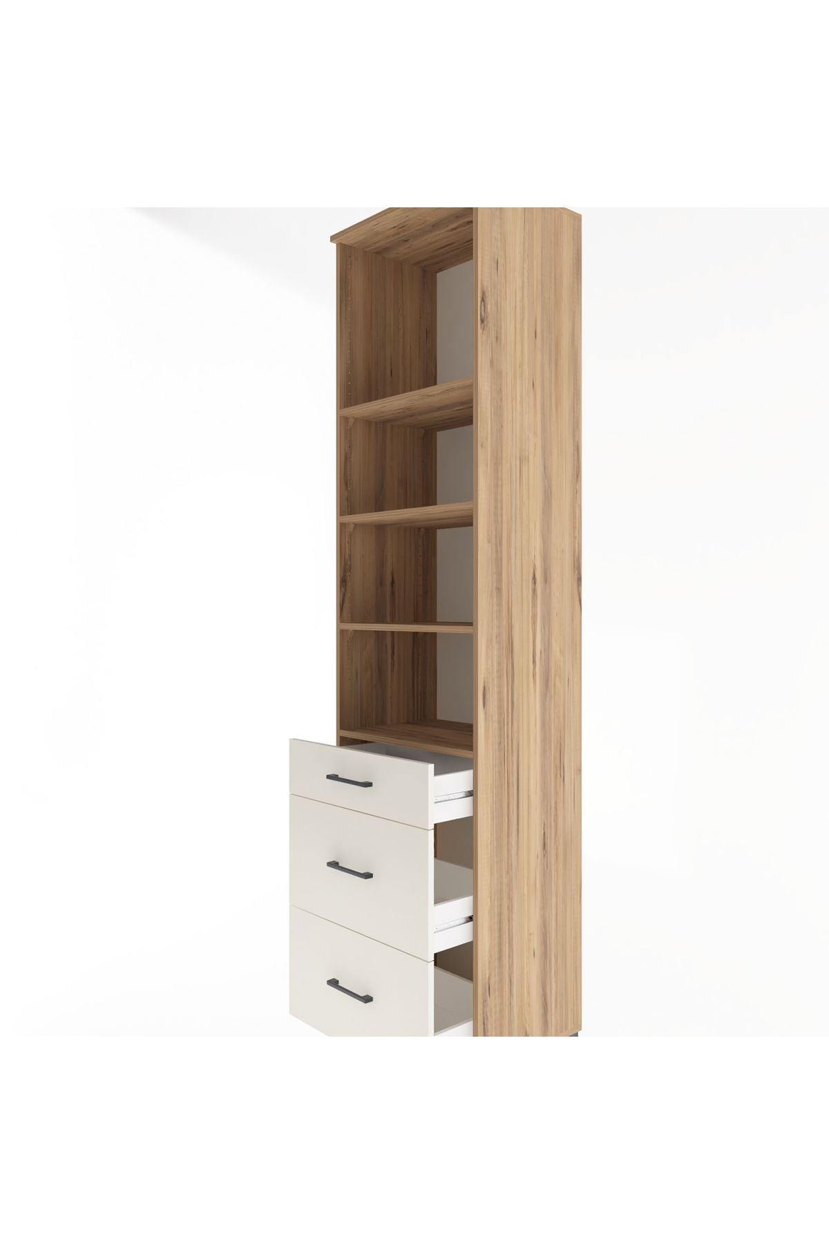 Hyperion Dolap 4 Raflı 3 Çekmeceli 60x44x243 - S65M056V7B