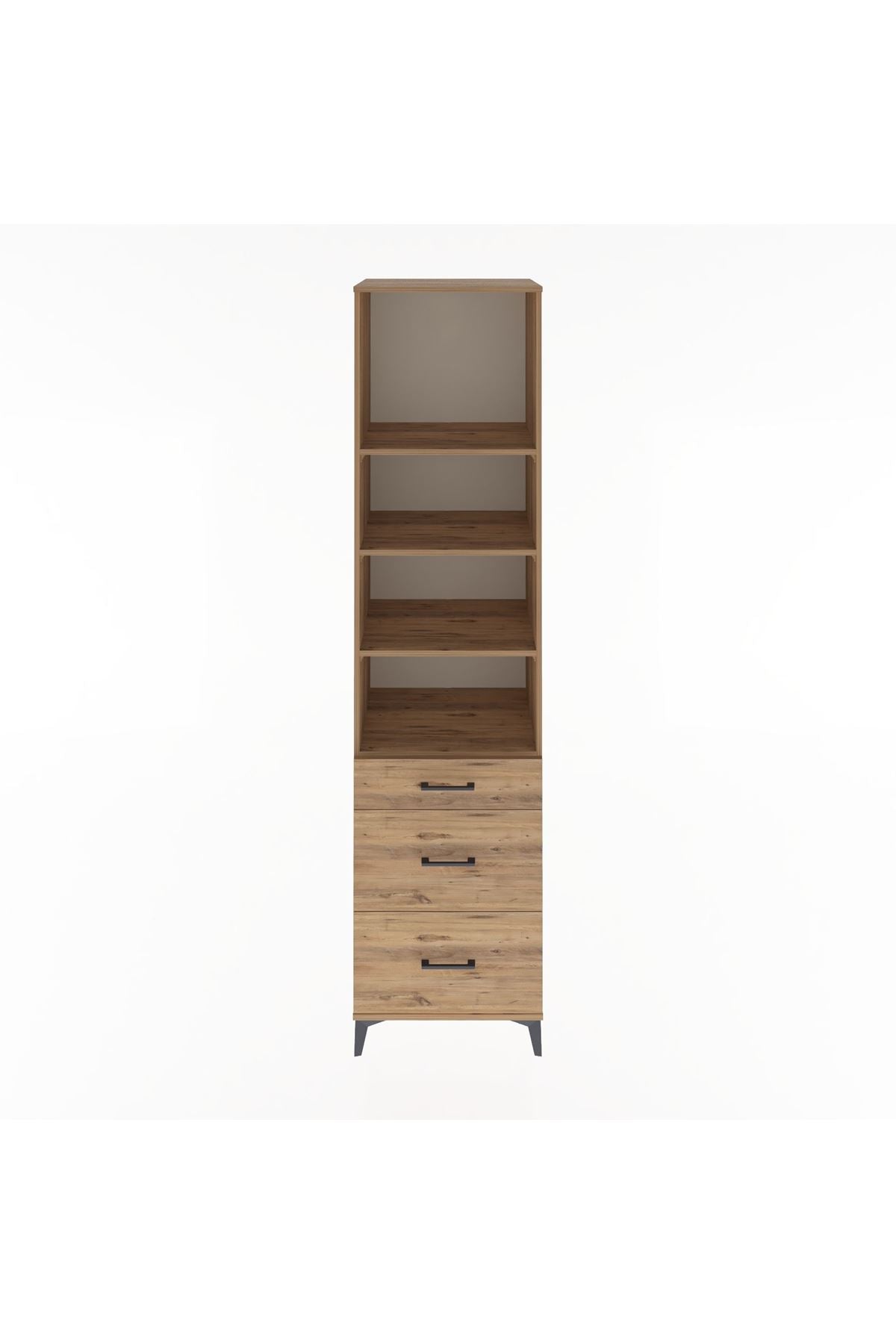 Hyperion Dolap 4 Raflı 3 Çekmeceli 60x44x243 - S65M056V9B